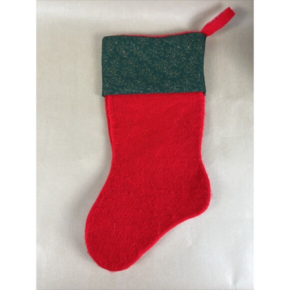 Vintage Christmas Stocking Red/Green,‎ 16” Tall - Picture 2 of 4